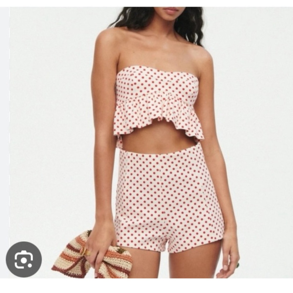 NWT Zara Red and White Polka Dot High Waisted Flash Shorts